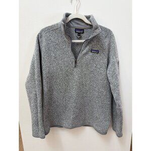 Patagonia Women's Better Sweater Quarter 1/4 Zip Fleece Pullover Gray Size L
